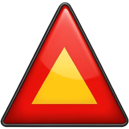 Red flag triangle emoji