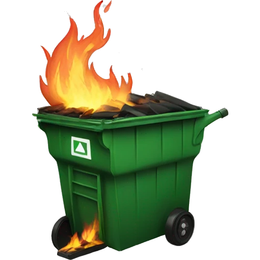 Dumpster fire emoji