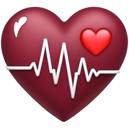 heart with heartbeat Burgundy emoji