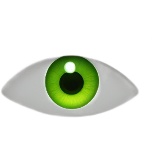 A man with a green eye  emoji