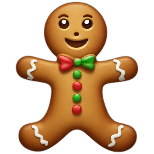 Gingerbread man emoji