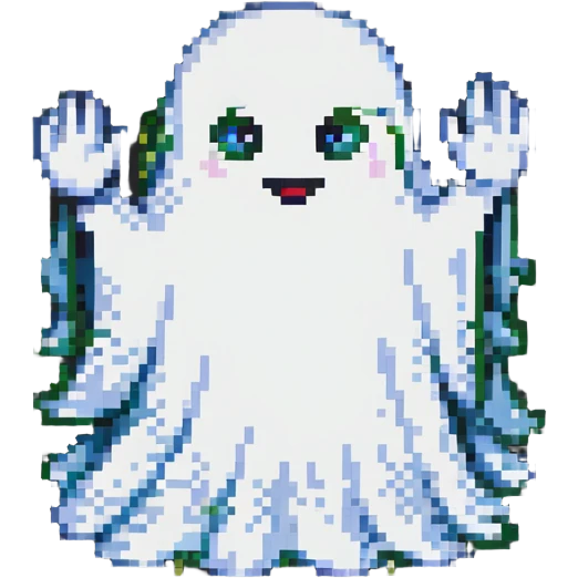 ghost waving, similar to Slack emoji spirit-wave emoji
