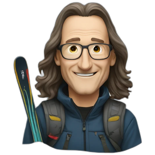 Geddy Lee skiing emoji
