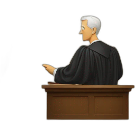 minimal judge signing a parchment emoji