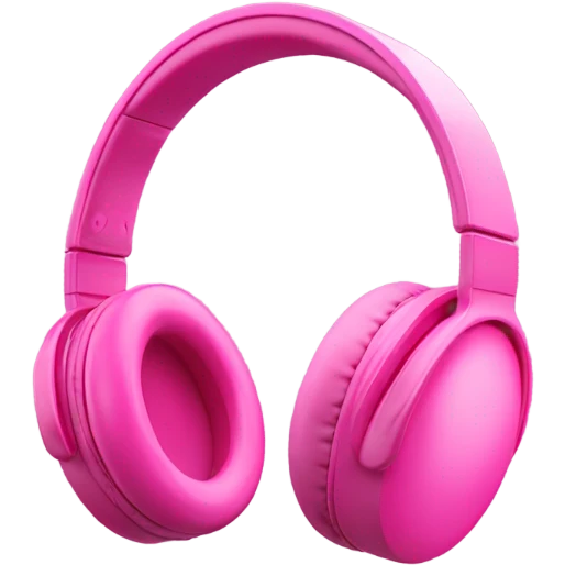 Pink headphones emoji
