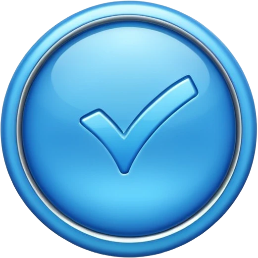 Blue verify logo emoji