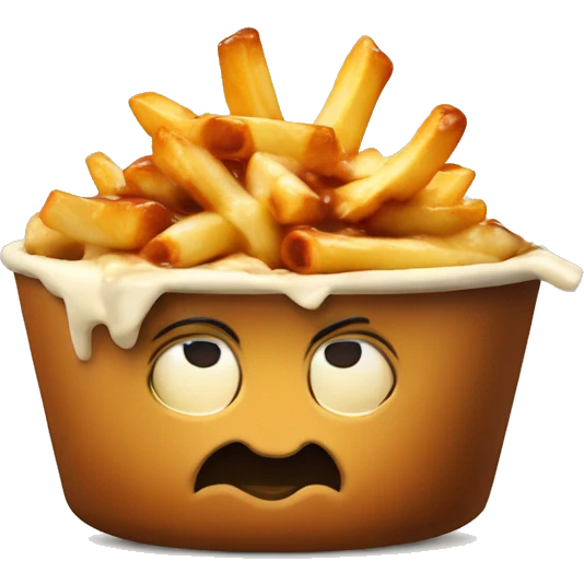Poutine qui mange une poutine emoji