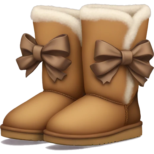 2 uggs with bows  emoji