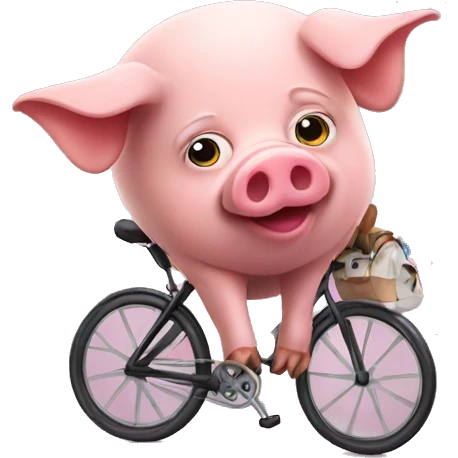 pig with a bike emoji