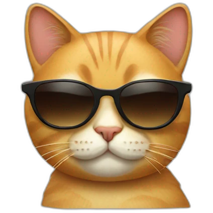Cat with sunglasses emoji