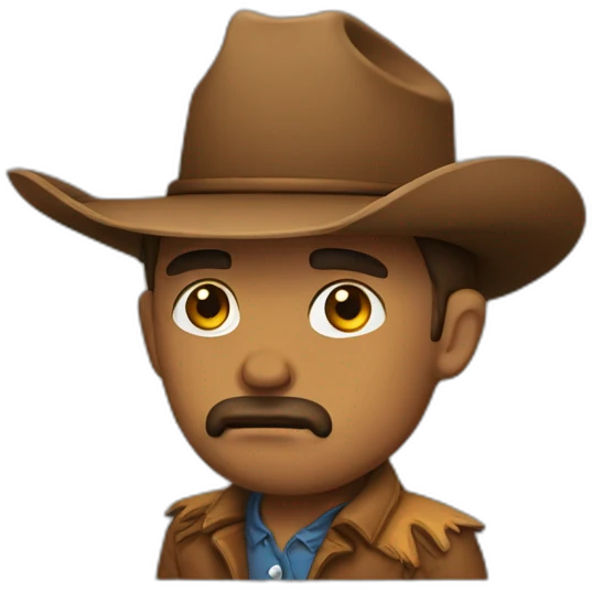 Sad cowboy emoji