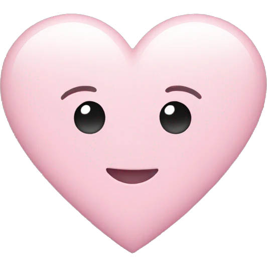 Light pink  heart emoji