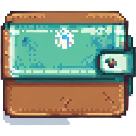 wallet in pixel art style emoji