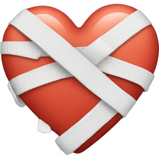 Broken heart with a bandage emoji