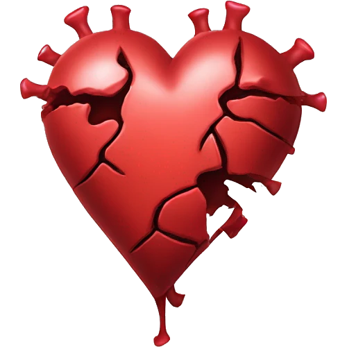 Broken human heart emoji