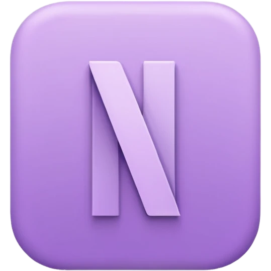 Netflix aesthetic "N" logo in pastel purple emoji