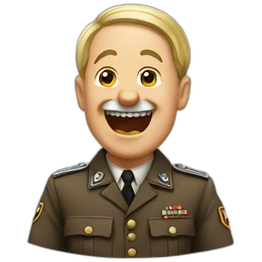 Hitler laughing emoji