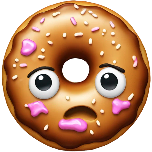 Crying donut emoji