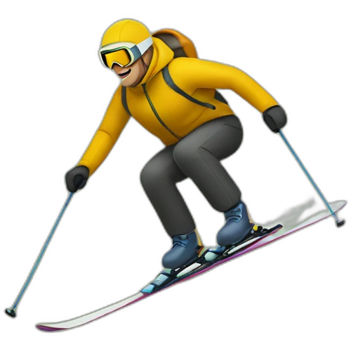 Man skiing over a bottle of buckfast tonic wine emoji