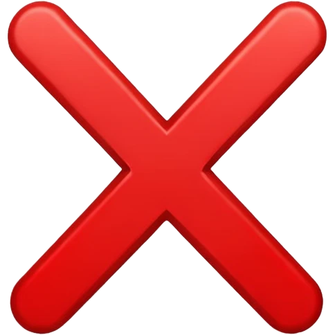 general red x symbol emoji