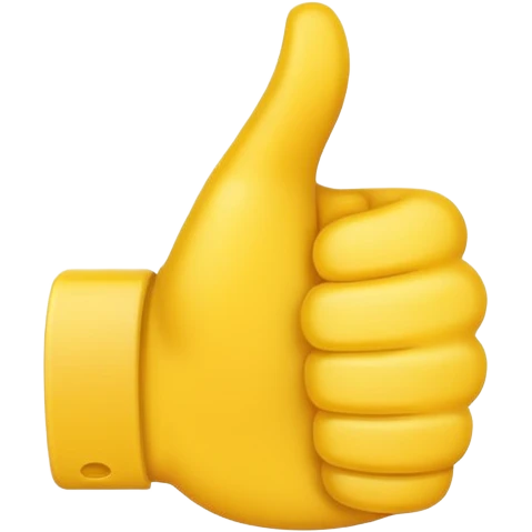 thumbs up emoji, positive and bold emoji