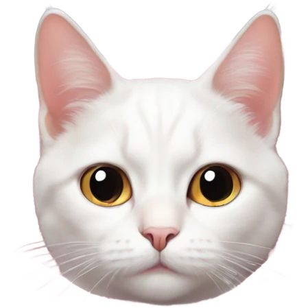 White Cat in pink pastelblankets  emoji