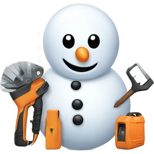 snowman with powertools emoji