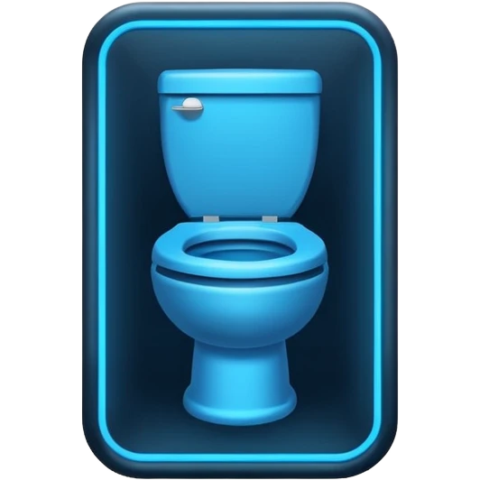 neon toilet sign emoji