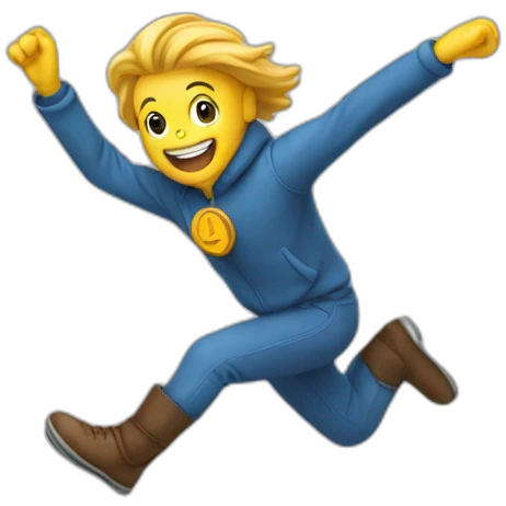 Macro, jumping emoji