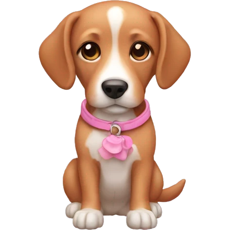 Dog pink emoji