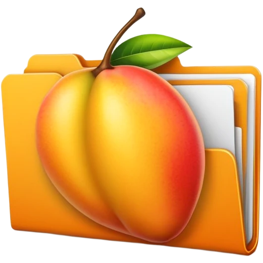file folder with mango picture  emoji