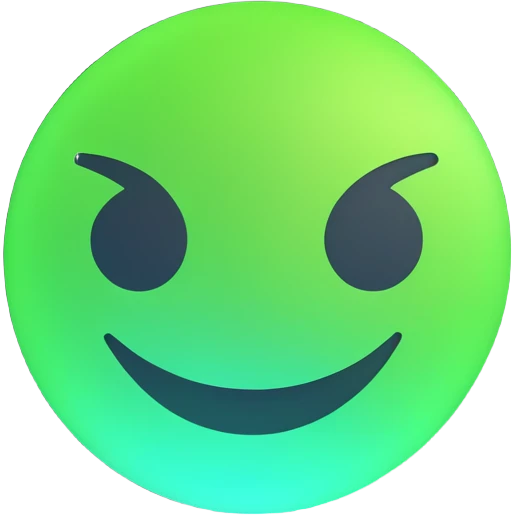 Shopify logo glowing with bright green glow in 3D emoji style emoji