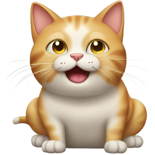 Cat farting emoji