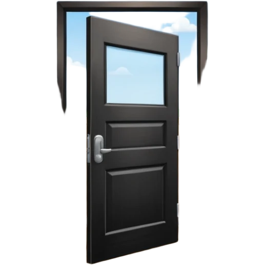 open door looking out into corridor in school emoji