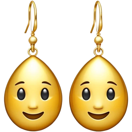 create a golden earrings emoji  the most attractive any one or all of them ill choose it should be fully golden emoji