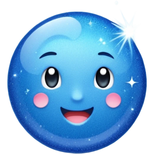 синяя блеск emoji