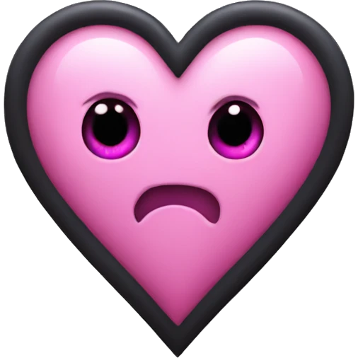 pink goth heart emoji