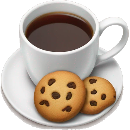 Mug Tea with cookies nearby emoji