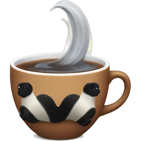 skunk tail in a cup of tea emoji