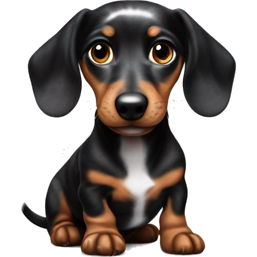 Black merle mini dachshund  emoji