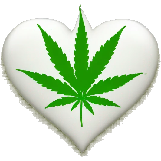 heart of cannabis emoji