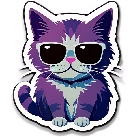 Cat with sunglasses emoji