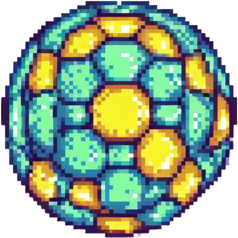Quaffle ball from Harry Potter's Quidditch in pixel art style emoji