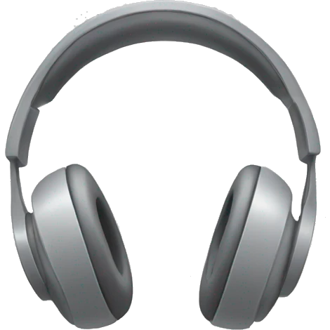 grey headphones  emoji