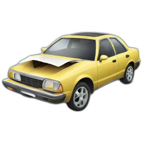 Totaled car emoji