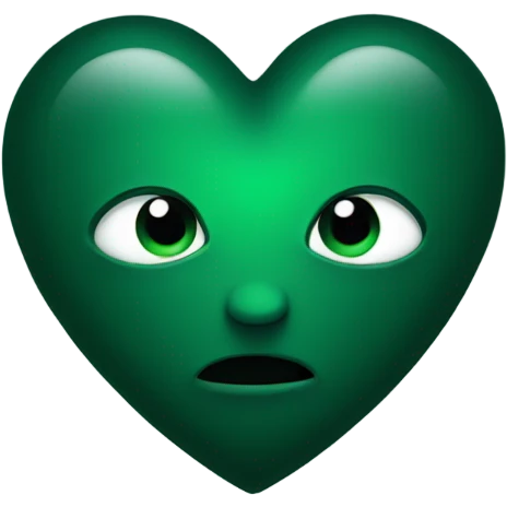 Dark green heart emoji
