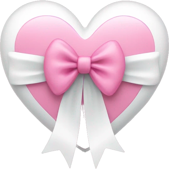 pink heart with white bow emoji