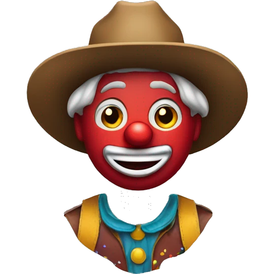 clown wearing cowboy hat emoji