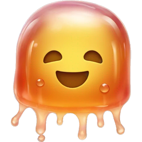 Jelly and a smile face emoji