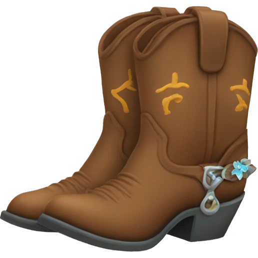 Cowgirl boots emoji